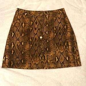 Snake print skirt